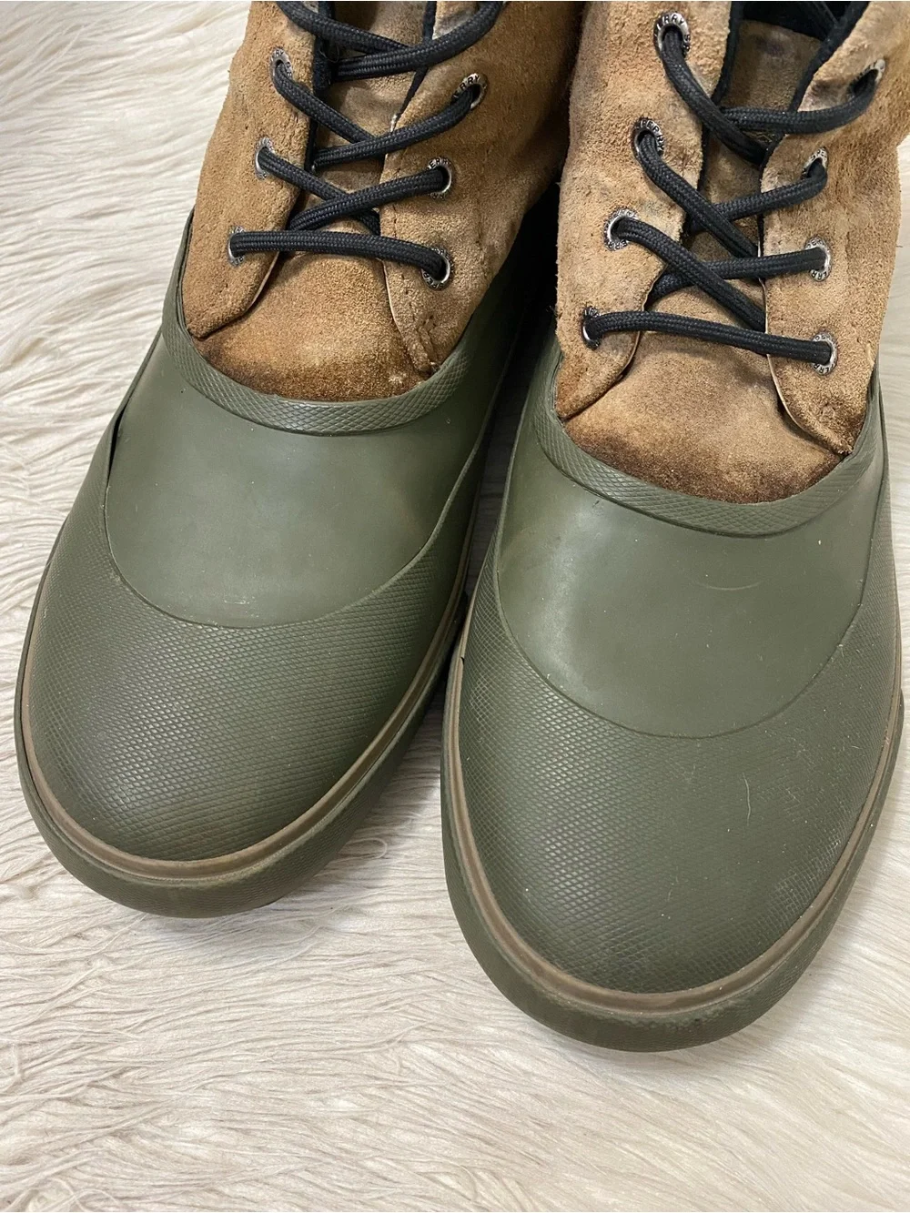 Sperry Men's Cutwater Deck Boot Brown Suede Leather Olive Thinsulate Fleece 11